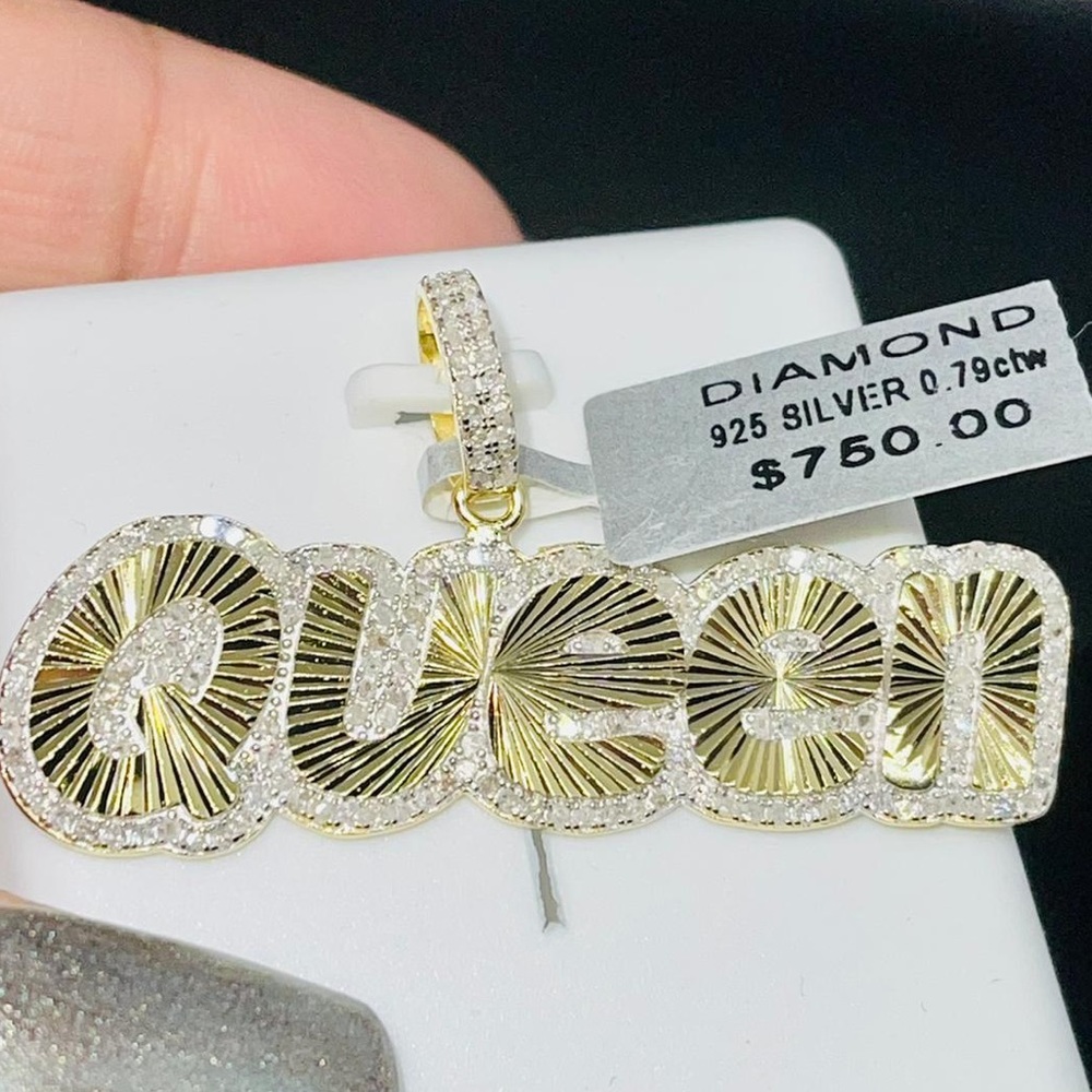 REAL DIAMOND Queen custom made pendant charm .83ct best gift appraisal docs incl - Picture 9 of 9